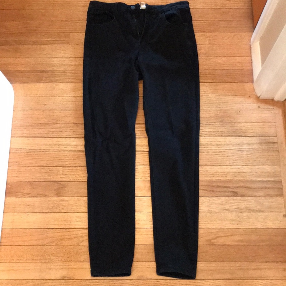 Black straight leg jeans